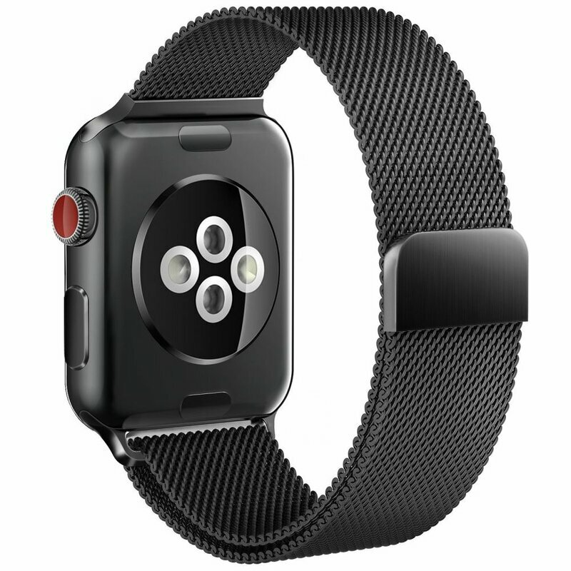 Curea Apple Watch SE 44mm Tech-Protect Milaneseband - Negru