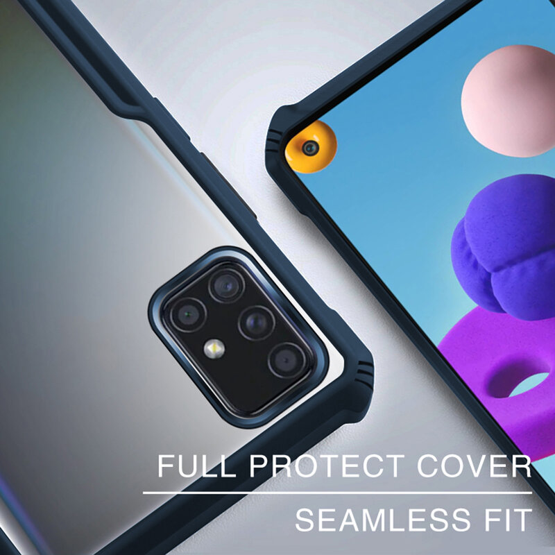 Husa Samsung Galaxy M51 Mobster Up Fusion  Transparenta - Albastru