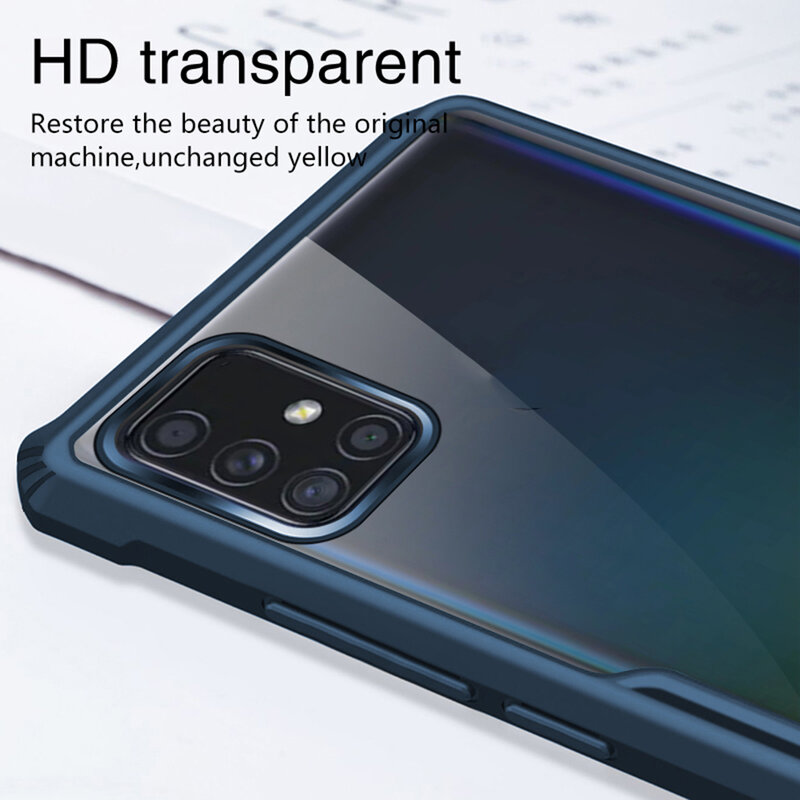 Husa Samsung Galaxy M51 Mobster Up Fusion  Transparenta - Albastru