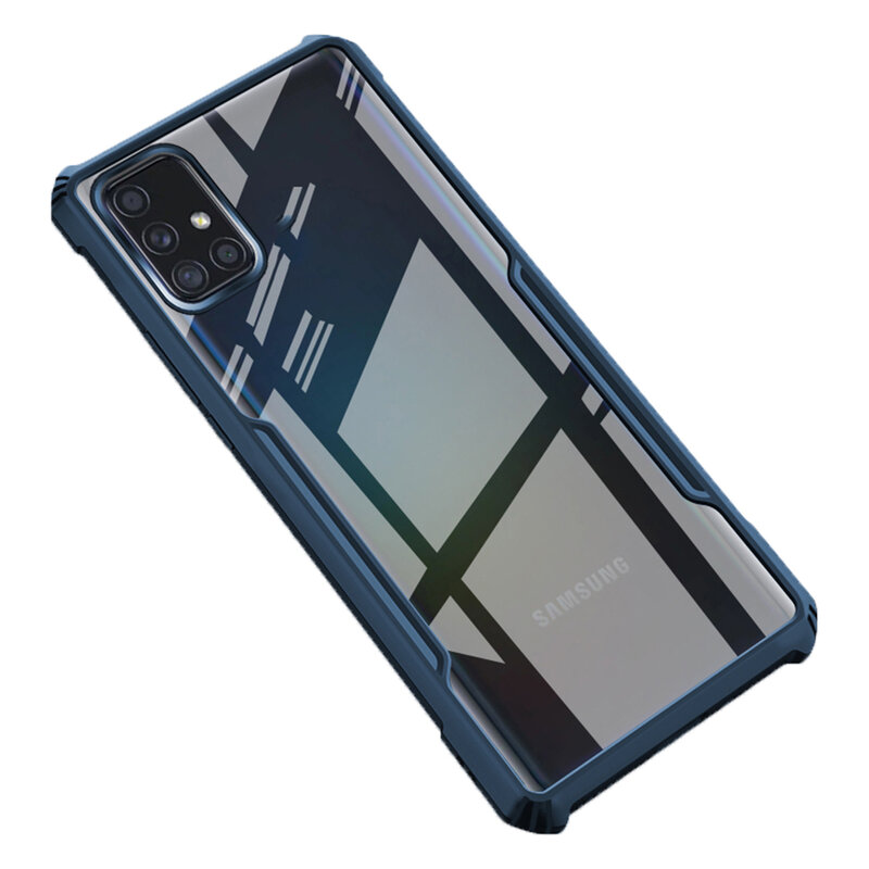 Husa Samsung Galaxy M51 Mobster Up Fusion  Transparenta - Albastru