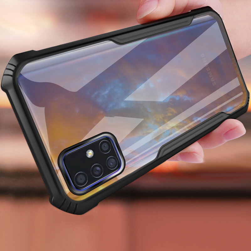 Husa Samsung Galaxy M51 Mobster Up Fusion  Transparenta - Negru
