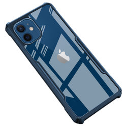Husa iPhone 12 Mobster Up Fusion  Transparenta - Albastru