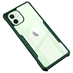 Husa iPhone 12 Mobster Up Fusion  Transparenta - Verde