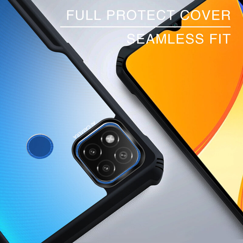 Husa Xiaomi Redmi 9C NFC Mobster Up Fusion  Transparenta - Negru