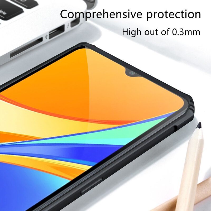 Husa Xiaomi Redmi 9C NFC Mobster Up Fusion  Transparenta - Negru