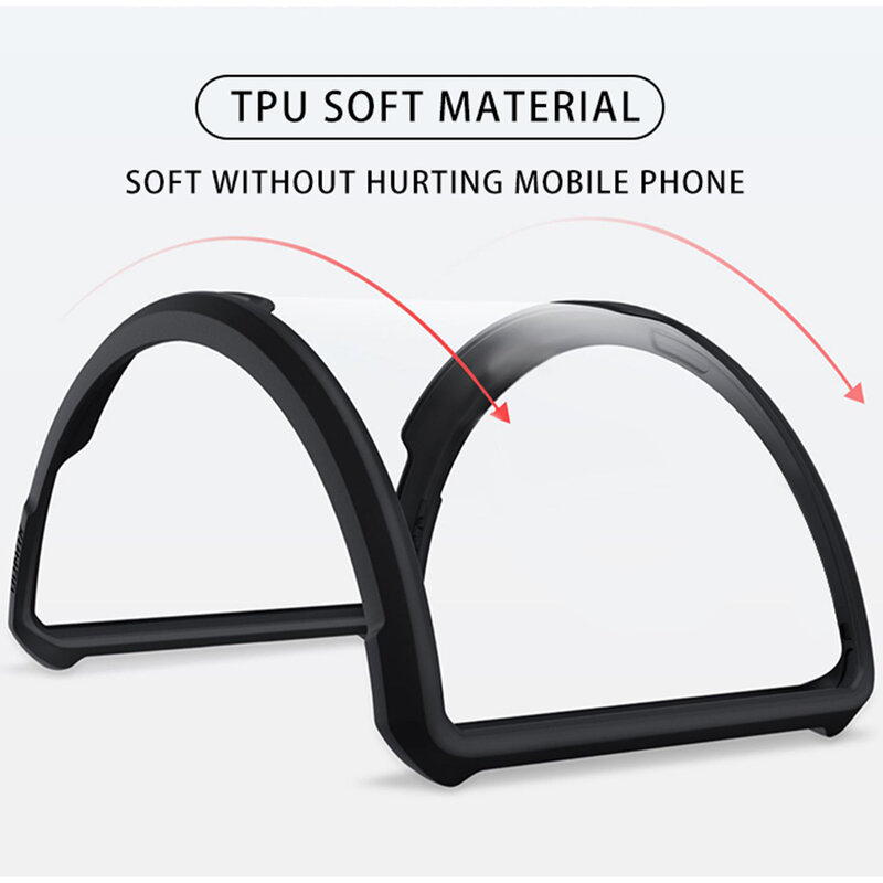 Husa Huawei P40 Pro Mobster Up Fusion  Transparenta - Negru