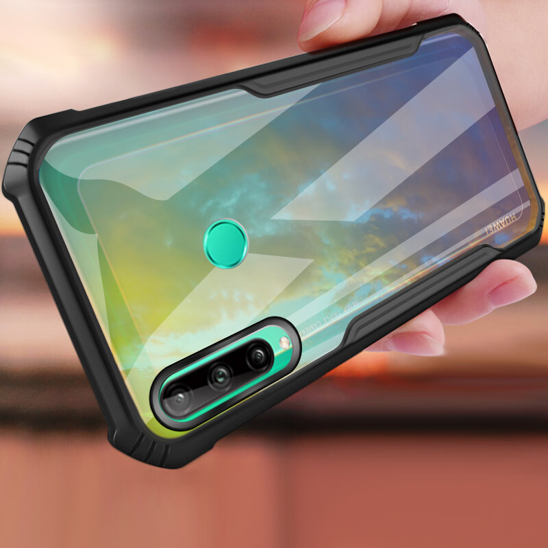 Husa Huawei P40 Lite E Mobster Up Fusion  Transparenta - Negru
