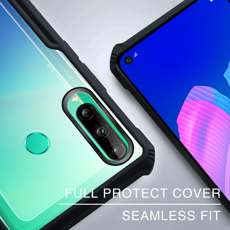 Husa Huawei P40 Lite E Mobster Up Fusion  Transparenta - Negru