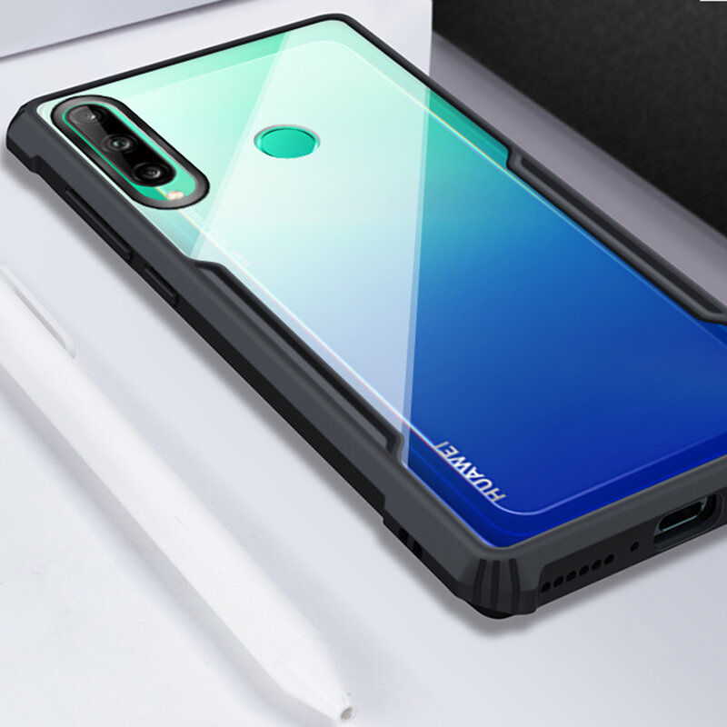 Husa Huawei P40 Lite E Mobster Up Fusion  Transparenta - Negru