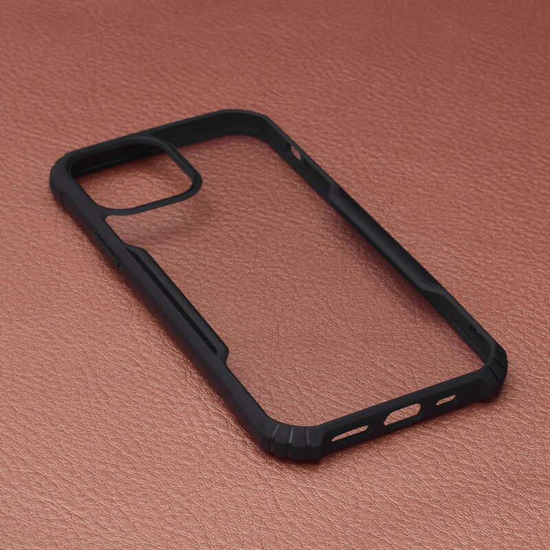 Husa iPhone 12 Blade Acrylic Transparenta - Negru