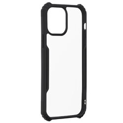 Husa iPhone 12 Pro Blade Acrylic Transparenta - Negru