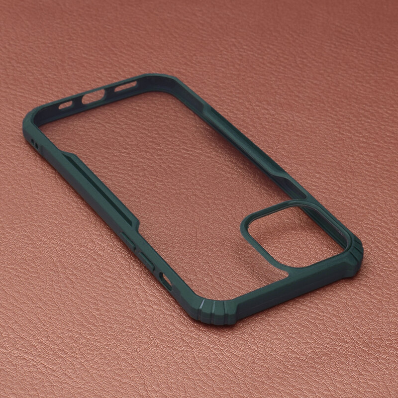 Husa iPhone 12 Pro Blade Acrylic Transparenta - Verde