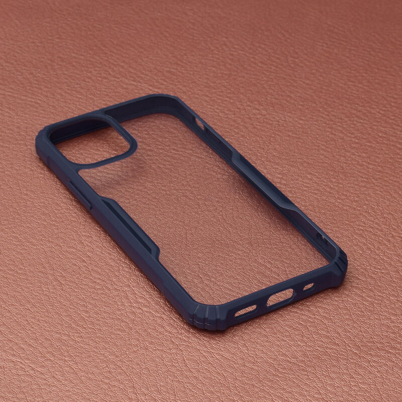 Husa iPhone 12 mini Blade Acrylic Transparenta - Albastru