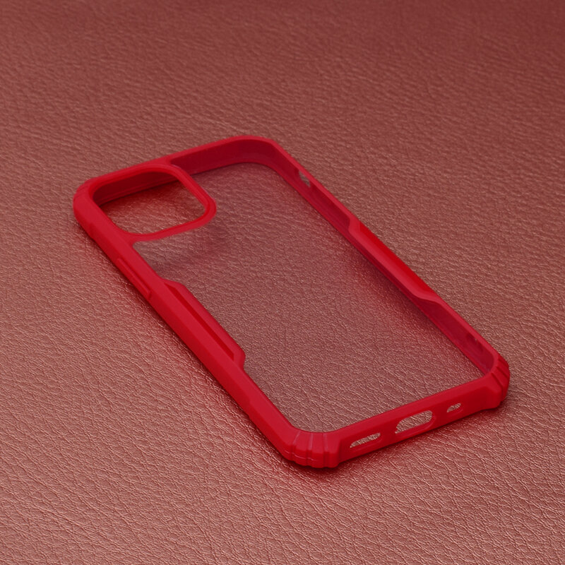 Husa iPhone 12 mini Blade Acrylic Transparenta - Rosu