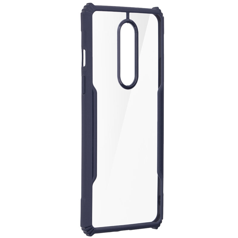 Husa OnePlus 8 Blade Acrylic Transparenta - Albastru