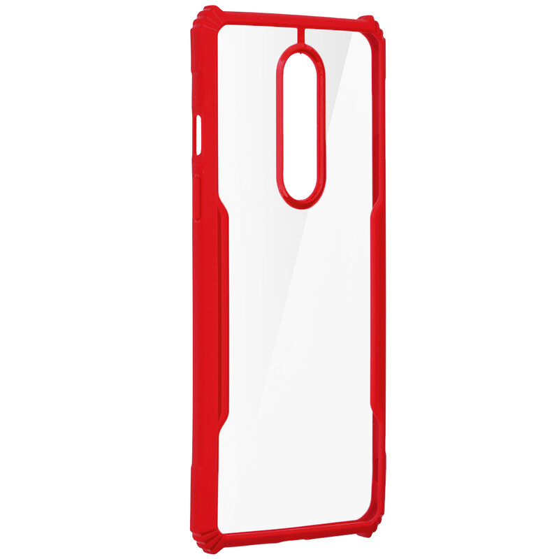 Husa OnePlus 8 Blade Acrylic Transparenta - Rosu