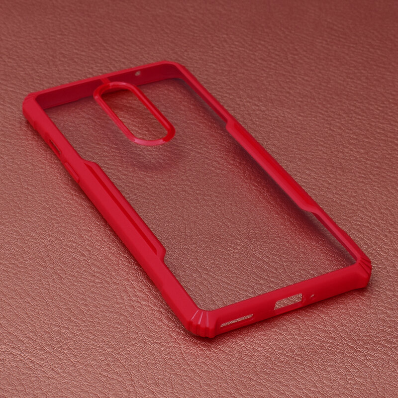 Husa OnePlus 8 Blade Acrylic Transparenta - Rosu