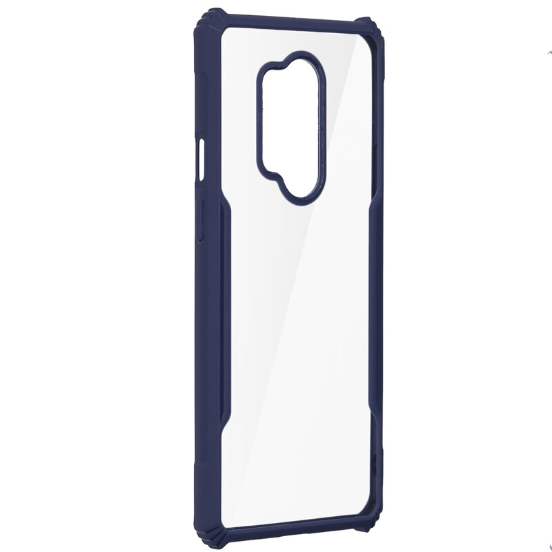 Husa OnePlus 8 Pro Blade Acrylic Transparenta - Albastru