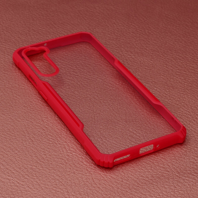 Husa OnePlus Nord 5G Blade Acrylic Transparenta - Rosu