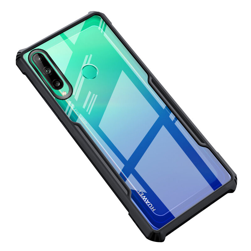 Husa Huawei P40 Lite E Mobster Up Fusion  Transparenta - Negru