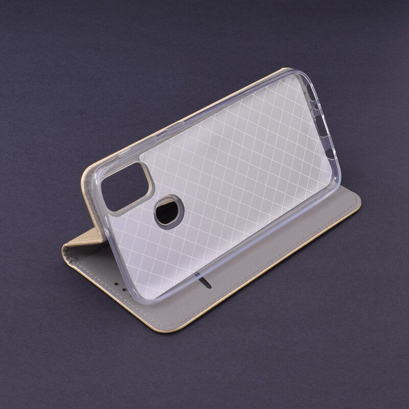 Husa Smart Book Samsung Galaxy M30s Flip - Auriu