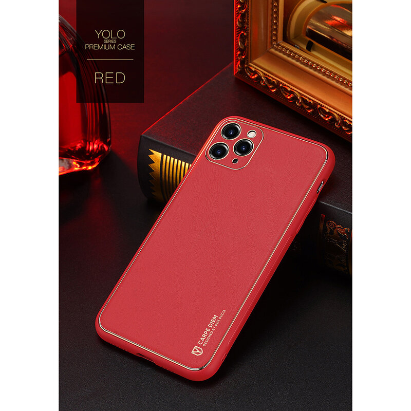 Husa iPhone 11 Pro Max Dux Ducis Yolo Din Piele Ecologica - Rosu