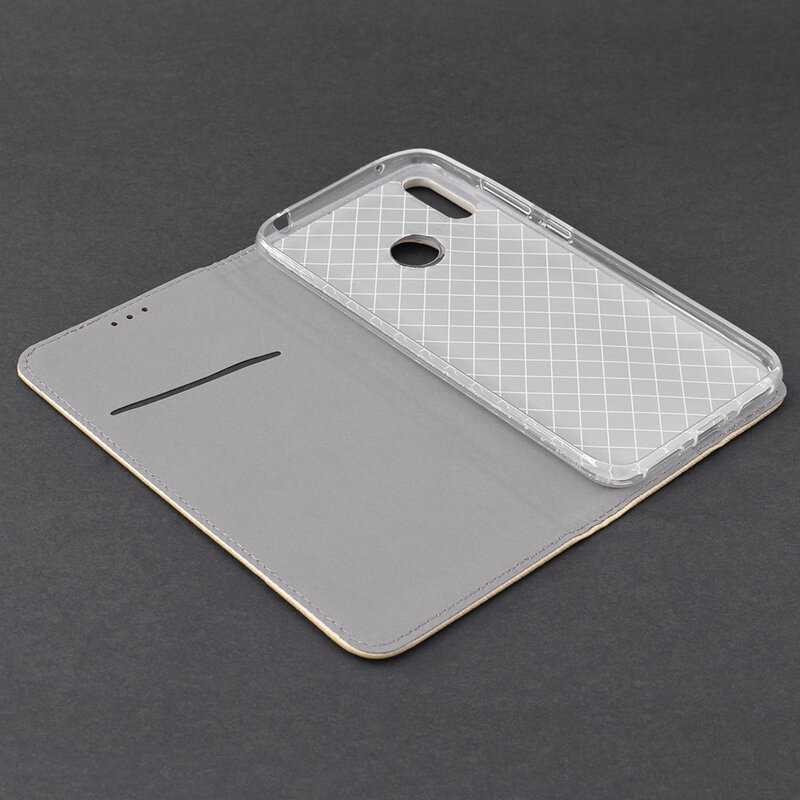 Husa Smart Book Huawei Y7 2019 Flip Auriu
