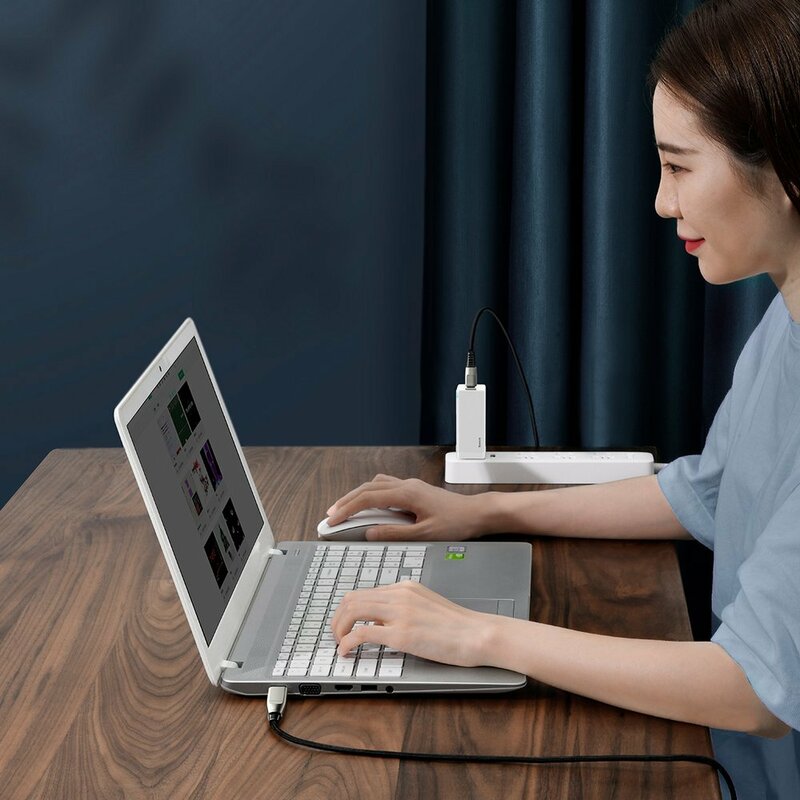 Cablu De Date Laptop Lenovo Type C/C+DC Baseus 100W 5A 2m - CA1T2-B01 - Negru