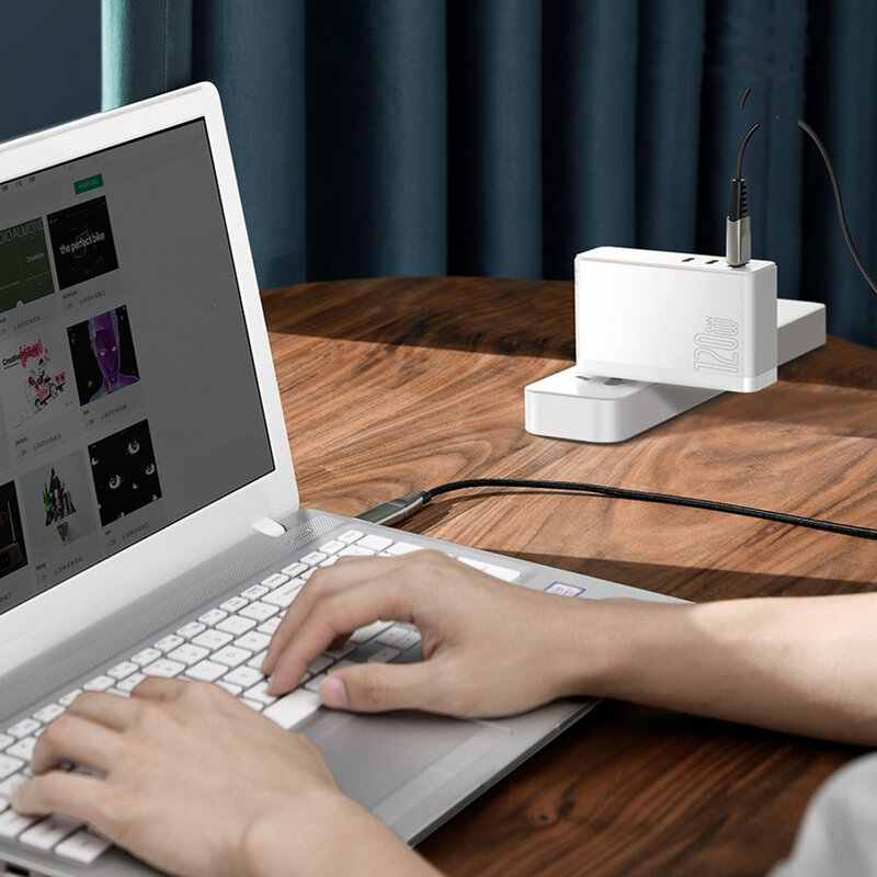 Cablu De Date Laptop Lenovo Type C/C+DC Baseus 100W 5A 2m - CA1T2-B01 - Negru