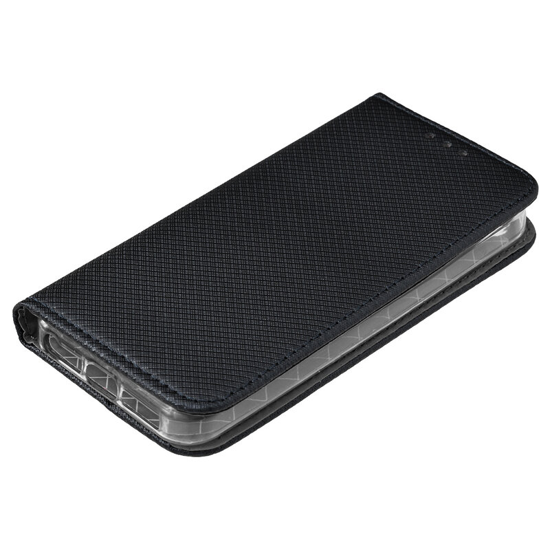 Husa Smart Book iPhone SE, 5, 5S Flip Negru