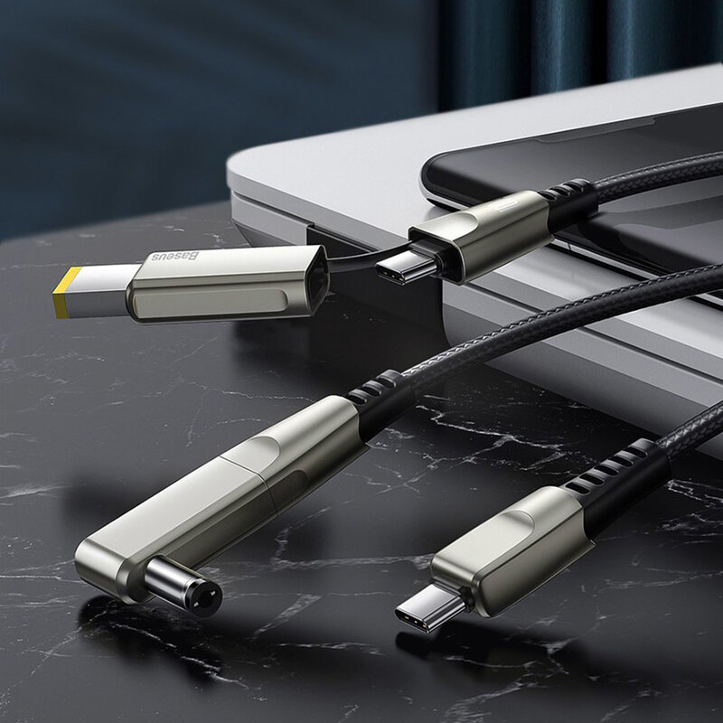 Cablu De Date Laptop Asus, Toshiba, Lenovo Type C/C+DC Baseus 100W 5A 2m - CA1T2-A01 - Negru