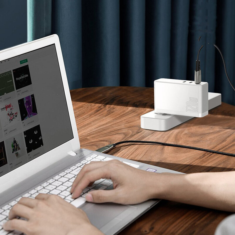 Cablu De Date Laptop Asus, Toshiba, Lenovo Type C/C+DC Baseus 100W 5A 2m - CA1T2-A01 - Negru