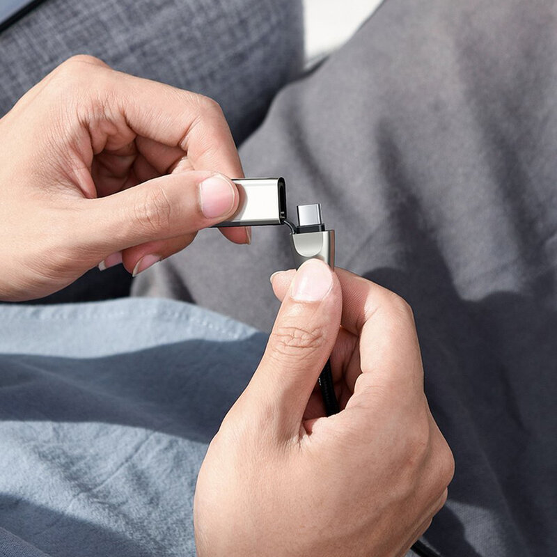 Cablu De Date Laptop Asus, Toshiba, Lenovo Type C/C+DC Baseus 100W 5A 2m - CA1T2-A0G - Gri