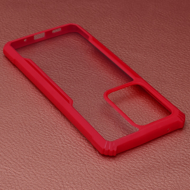 Husa Samsung Galaxy S20 Ultra 5G Blade Acrylic Transparenta - Rosu