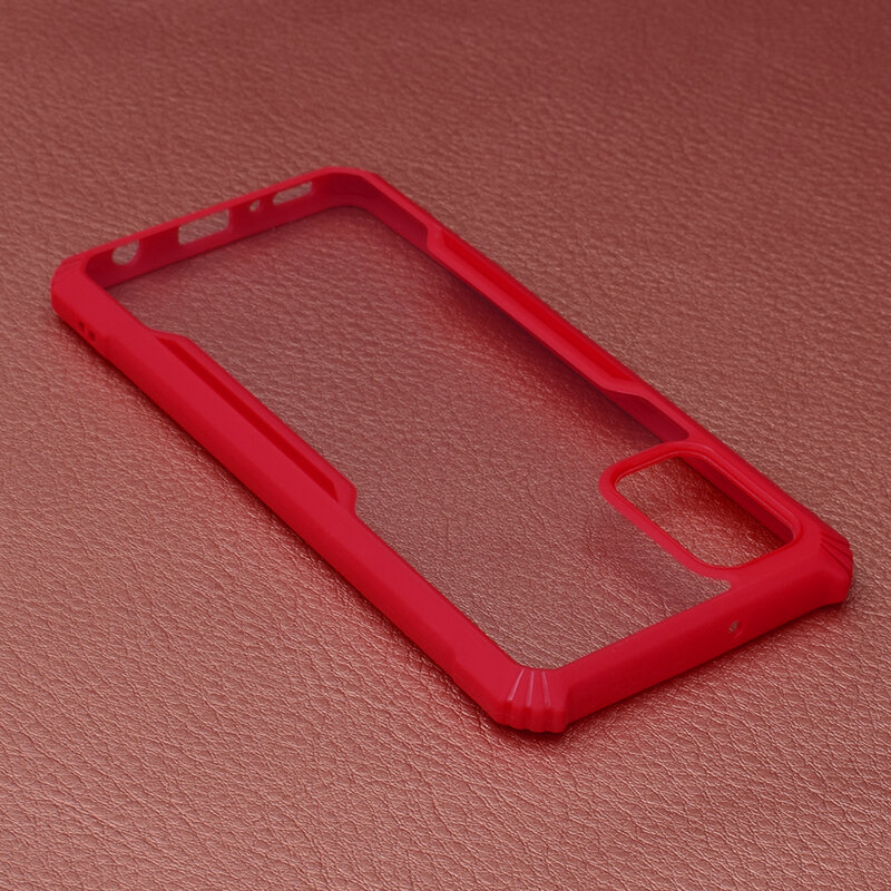 Husa Samsung Galaxy A41 Blade Acrylic Transparenta - Rosu