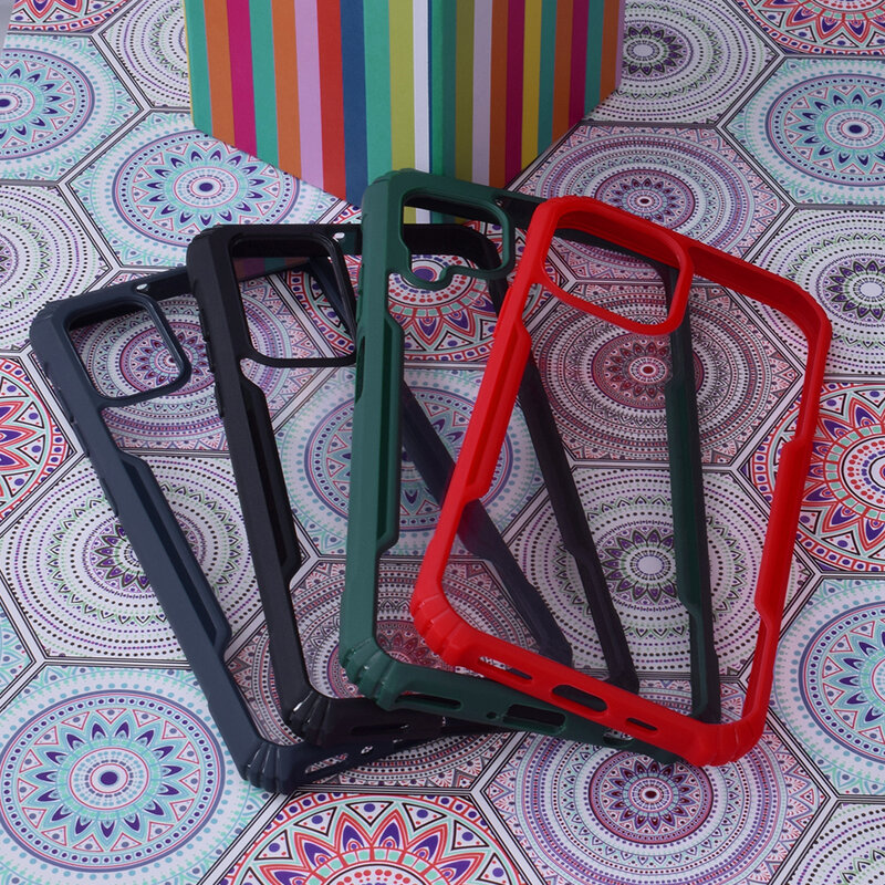 Husa Samsung Galaxy A41 Blade Acrylic Transparenta - Rosu