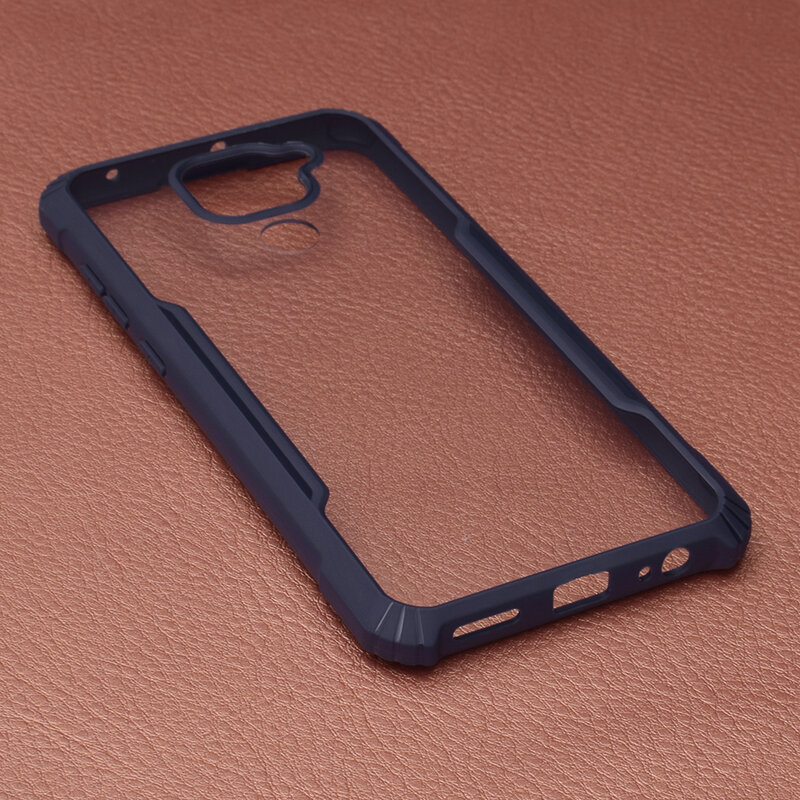 Husa Xiaomi Redmi Note 9 Blade Acrylic Transparenta - Albastru
