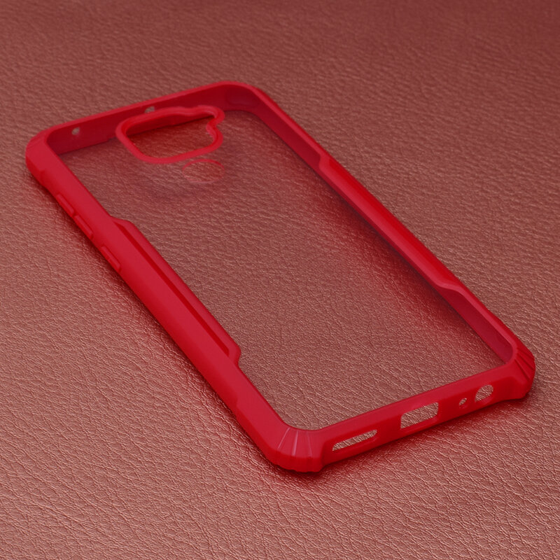 Husa Xiaomi Redmi Note 9 Blade Acrylic Transparenta - Rosu