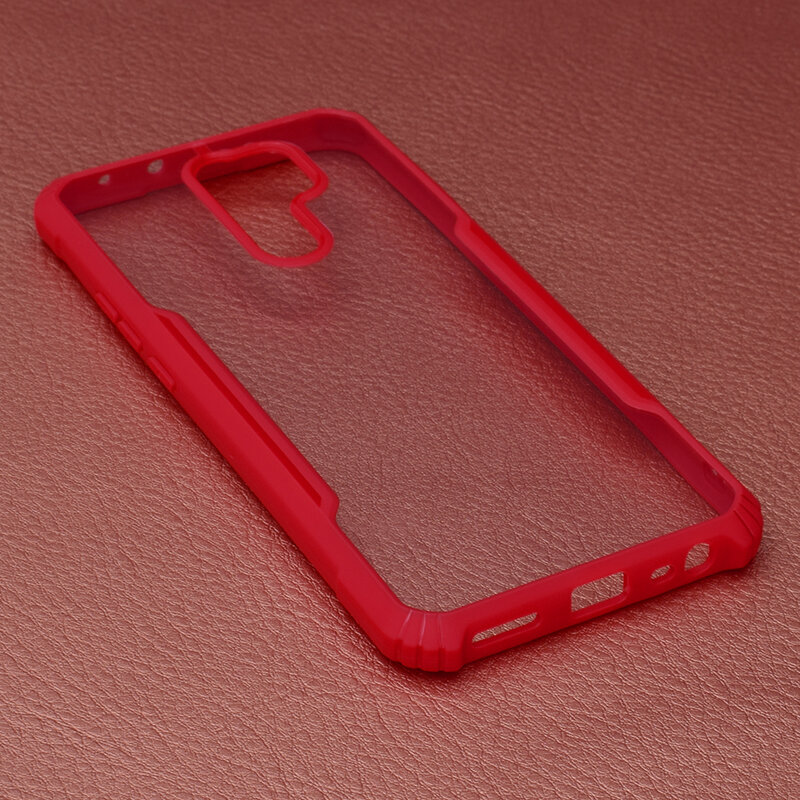 Husa Xiaomi Redmi 9 Blade Acrylic Transparenta - Rosu