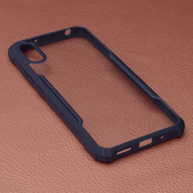 Husa Xiaomi Redmi 9A Blade Acrylic Transparenta - Albastru