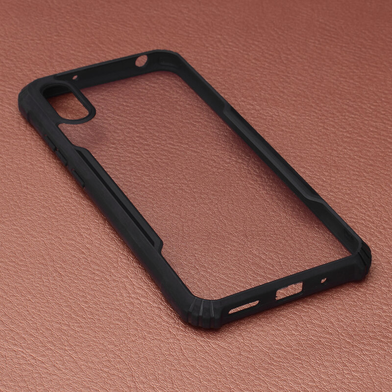 Husa Xiaomi Redmi 9A Blade Acrylic Transparenta - Negru