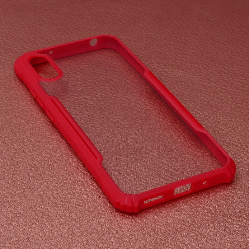 Husa Xiaomi Redmi 9A Blade Acrylic Transparenta - Rosu