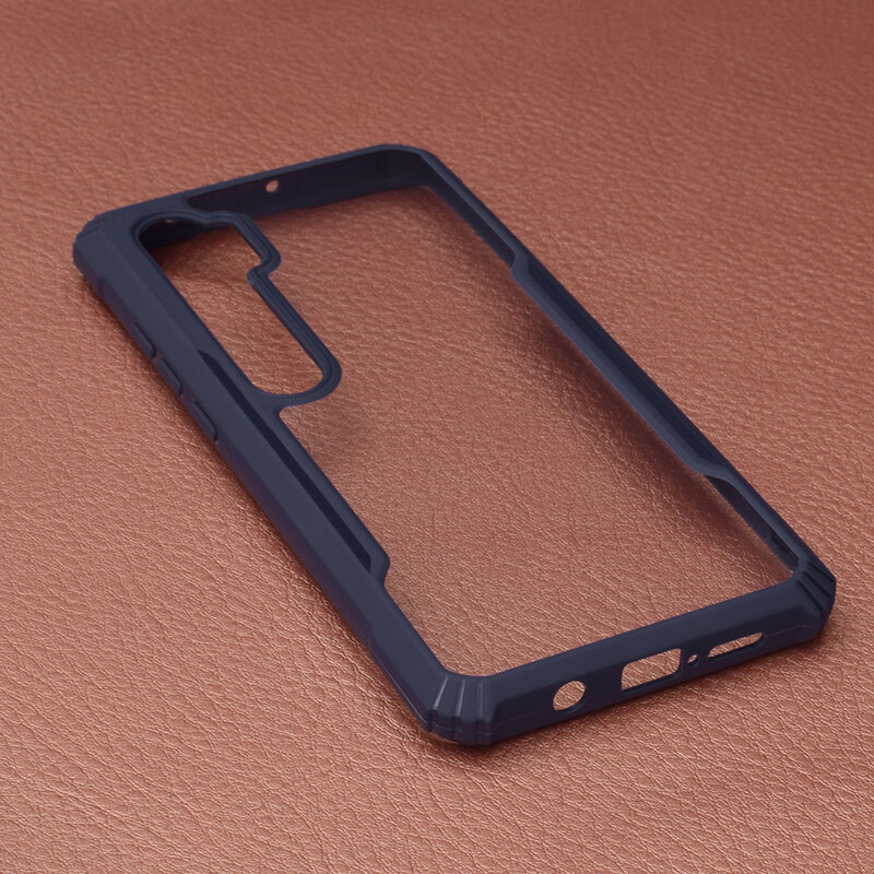 Husa Xiaomi Mi Note 10 Blade Acrylic Transparenta - Albastru
