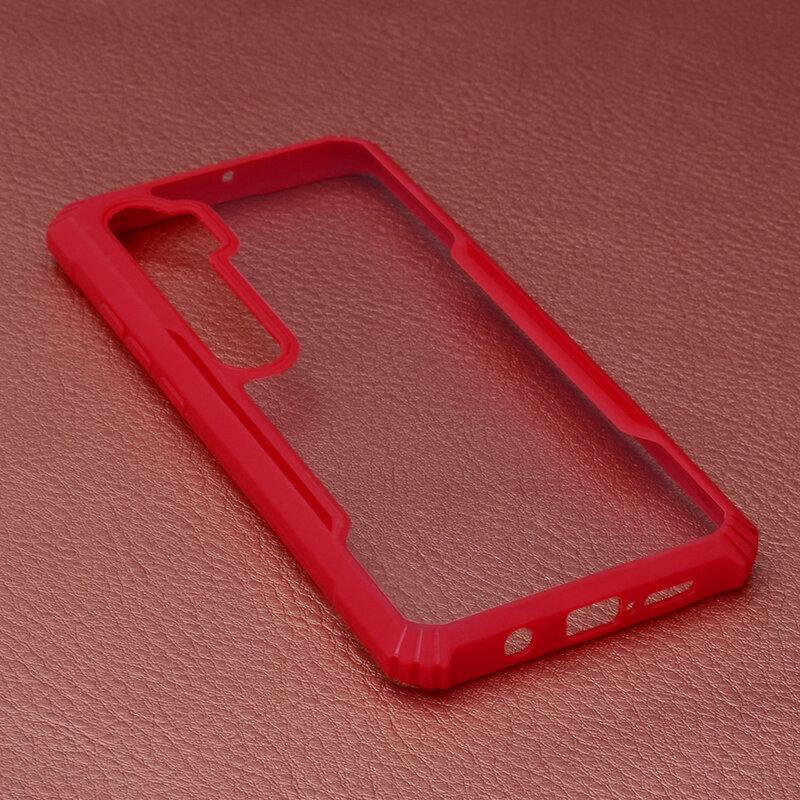 Husa Xiaomi Mi Note 10 Blade Acrylic Transparenta - Rosu