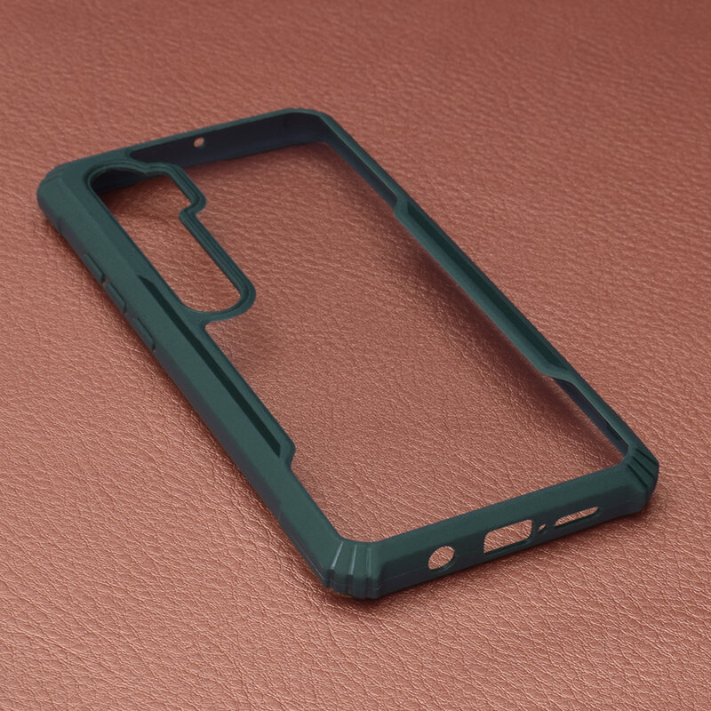 Husa Xiaomi Mi Note 10 Blade Acrylic Transparenta - Verde