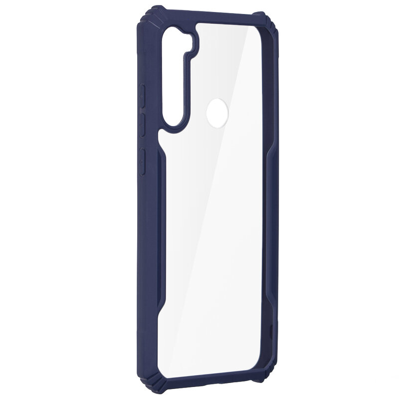 Husa Xiaomi Redmi Note 8T Blade Acrylic Transparenta - Albastru