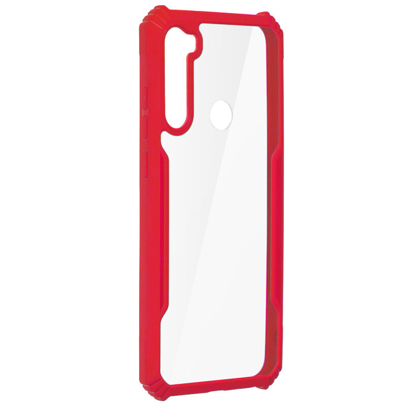 Husa Xiaomi Redmi Note 8T Blade Acrylic Transparenta - Rosu