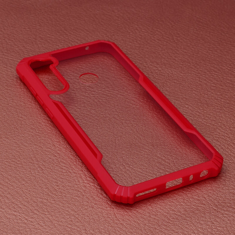 Husa Xiaomi Redmi Note 8T Blade Acrylic Transparenta - Rosu