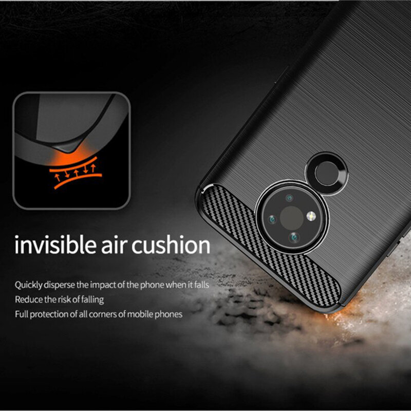 Husa Nokia 3.4 Techsuit Carbon Silicone, negru