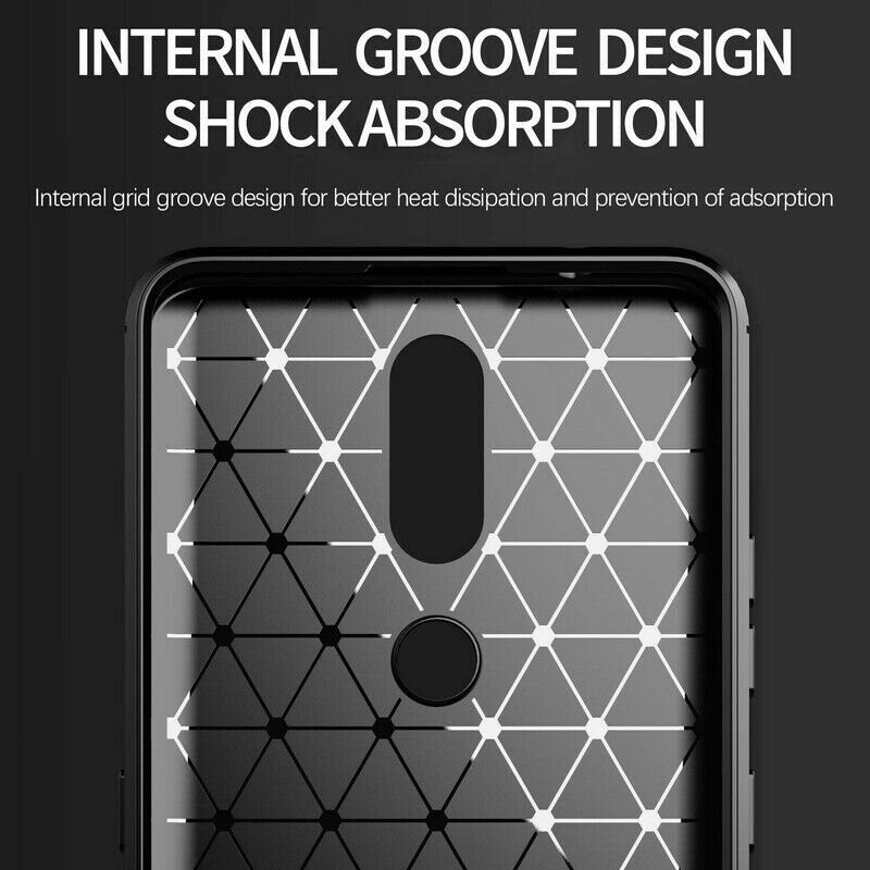 Husa Nokia 2.4 Techsuit Carbon Silicone, negru